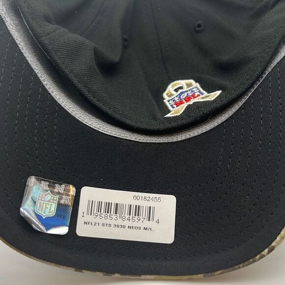 New Orleans Saints New Era 2021 Salute To Service 39THIRTY Flex Hat-Camo M/L-NWT - Picture 6 of 6